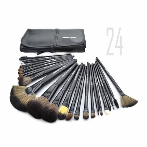 Conjunto de 24 Pincéis de Maquilhagem com Estojo