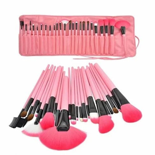 Conjunto de 24 Pincéis de Maquilhagem com Estojo