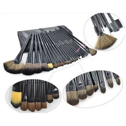 Conjunto de 24 Pincéis de Maquilhagem com Estojo