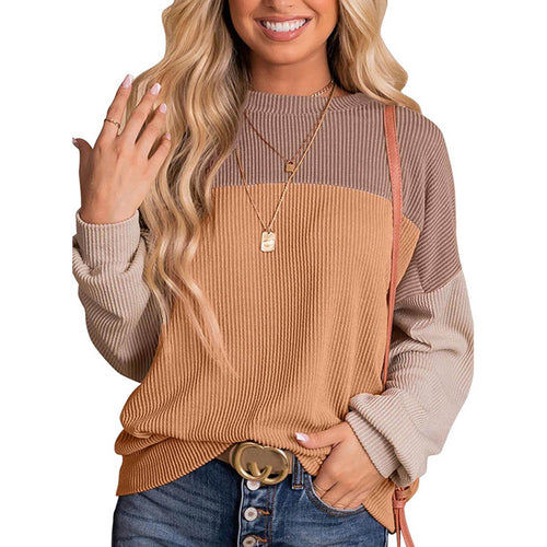 Camisola de Malha em Blocos de Cor
