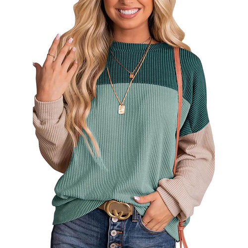 Camisola de Malha em Blocos de Cor