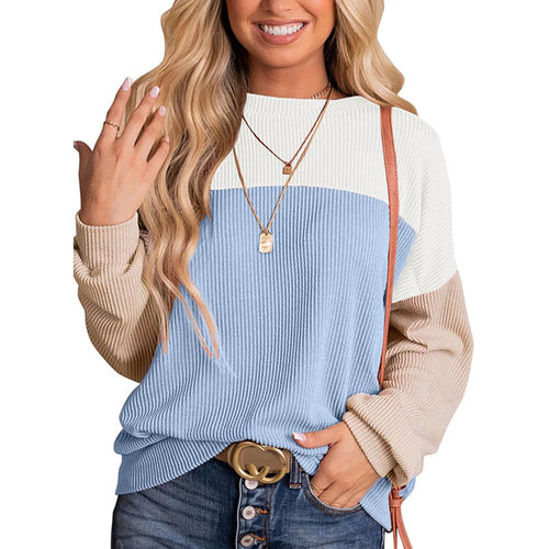 Camisola de Malha em Blocos de Cor