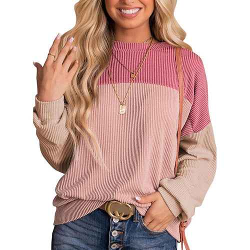 Camisola de Malha em Blocos de Cor